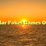 Popular Poker Games Online